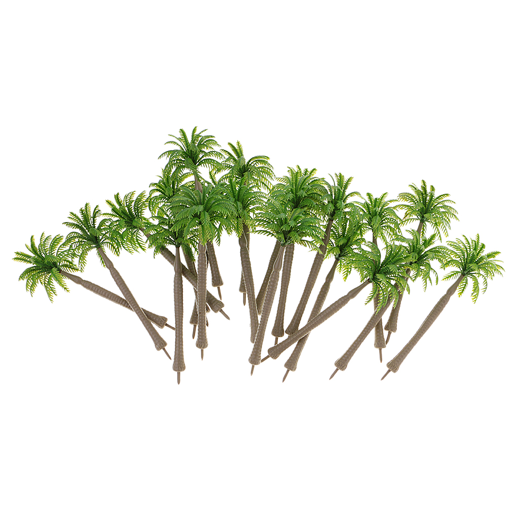 20x 1/250 Coconut Green Tree Model for Railway Garden Scenery Diorama Layout