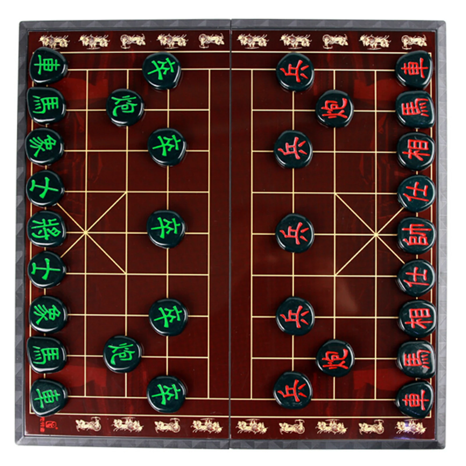 Large Chinese Chess Magnetic Xiangqi Set Large Size Magnetic Piece Board Traditional Xiangqi for Games Set Travel Board