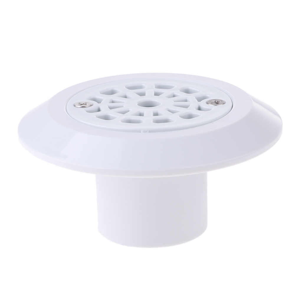 Replacement Round ABS Plastic Swimming Pool Drainer Water Outlet - White Diameter 104mm 44mm