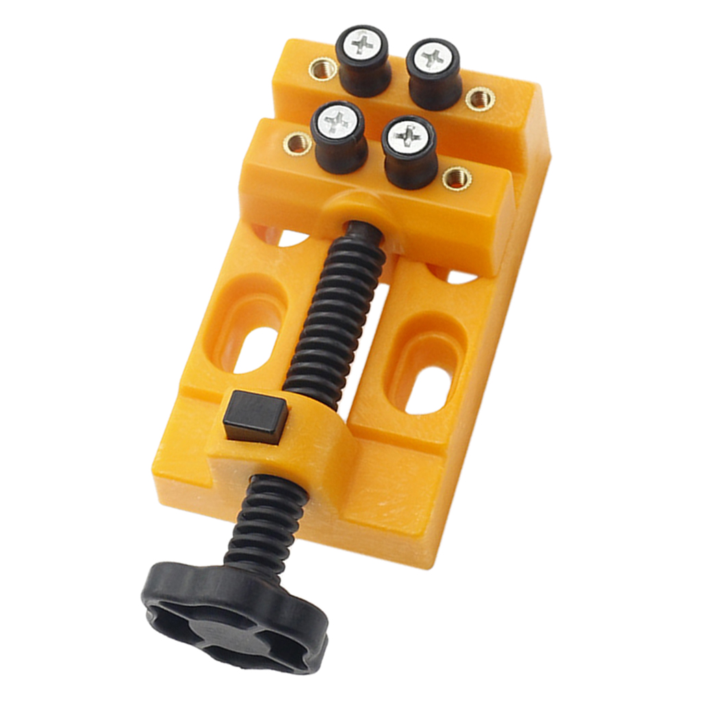 Universal Mini Drill Press Walnut Vice Clamp Table Bench Vice DIY Sculpture Hobby Craft Carving Tool Orange Black