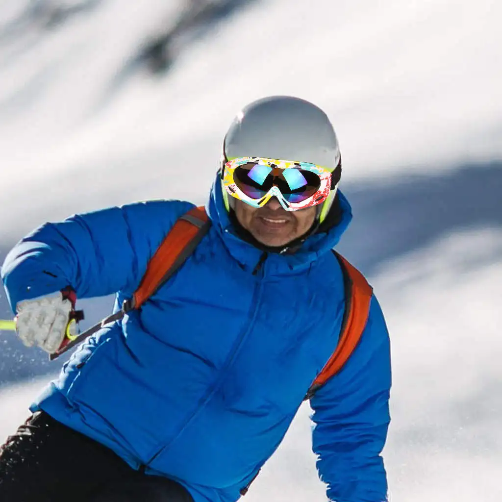 Winter Windproof Skiing Glasses Goggles Outdoor Sports Glasses Ski Goggles UV400 Dustproof Moto Cycling Sunglasses
