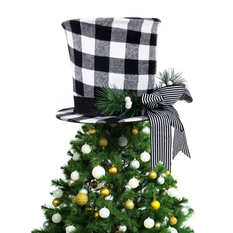 árvore de natal topo topper retrátil topo chapéu árvore ornamentos decoração casa ao ar livre presente da árvore de natal decoração