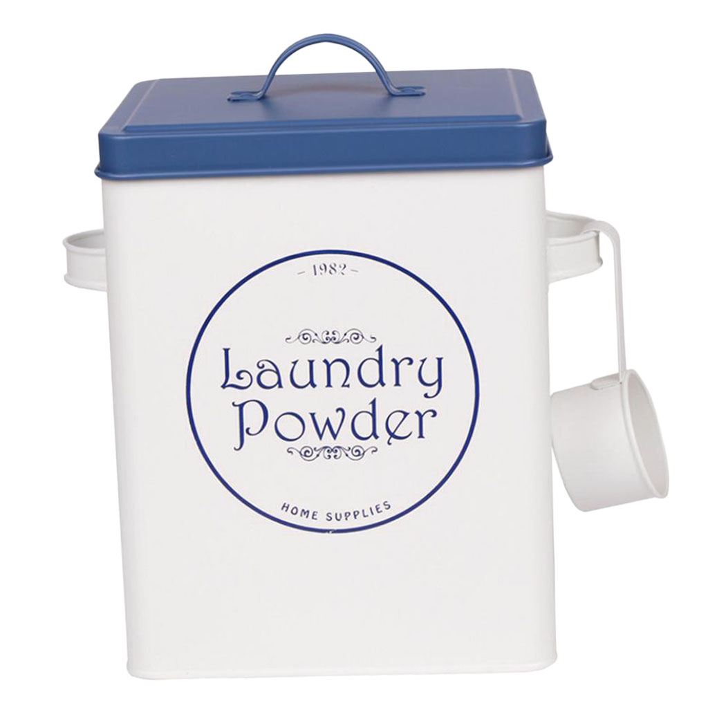 Laundry Powder Detergent Container Tin Box,  9 x 6 x 7 Inches, Storage up to 11lb/ 5kg