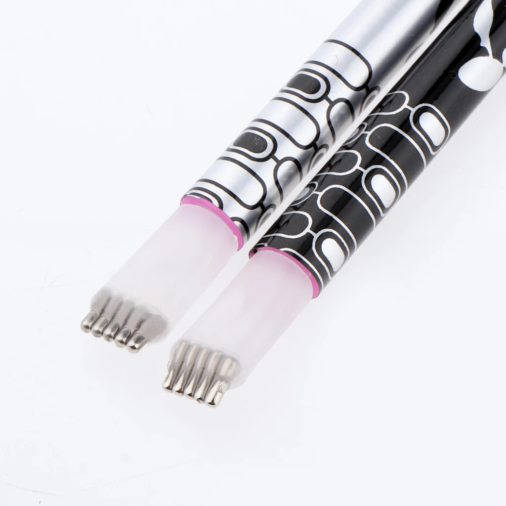 2Pcs Nail Art Design Pen, Double-headed  Nail Painting Dotting Brush
