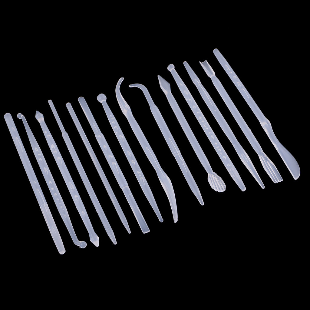 14x Plastic Polymer Clay Sculpture Tools Clay Sculpting Wax Carving Modeling