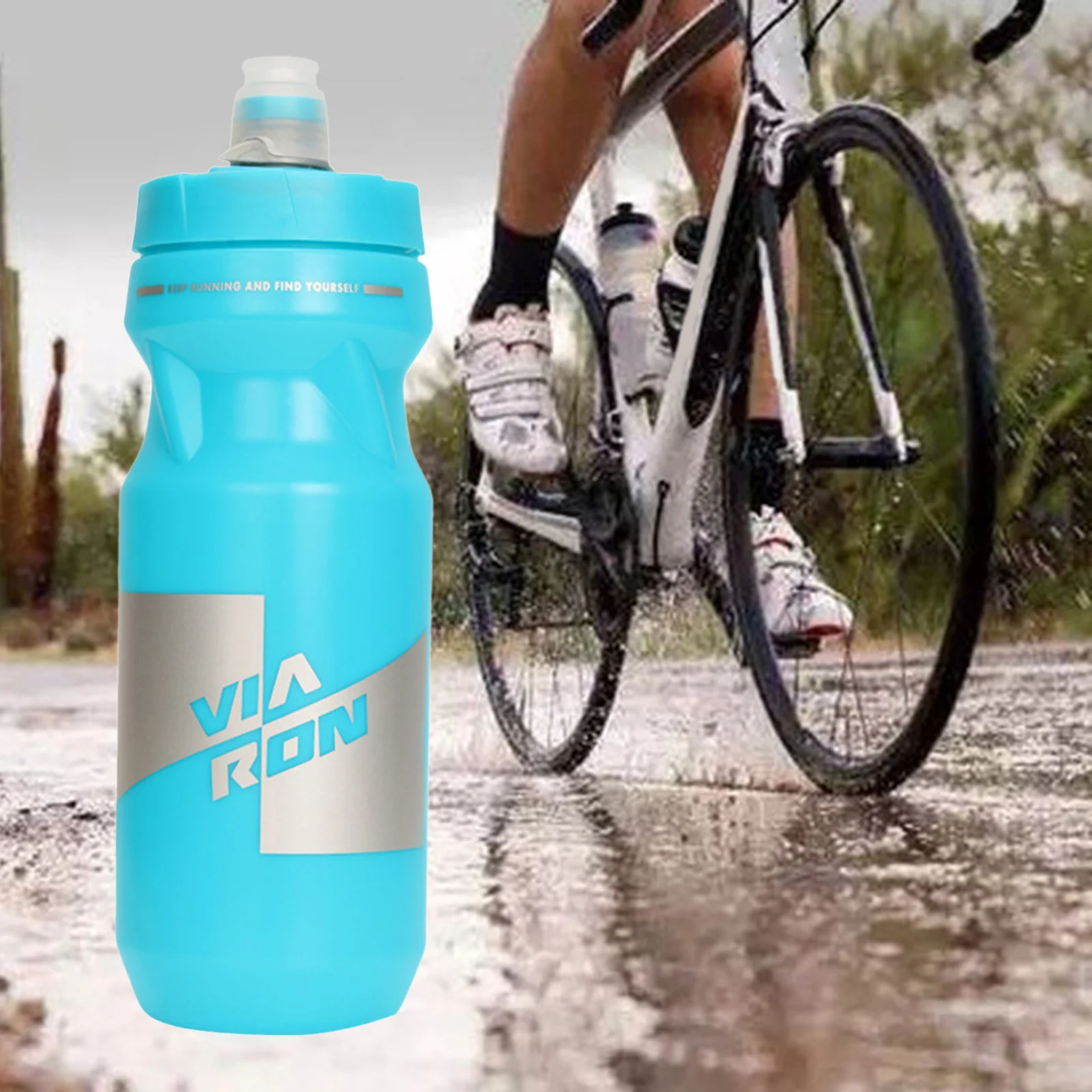650ml Squeeze PP Sport Water Bottle BPA-Free Sport Squeeze Bottle, for Outdoor Bicycle Workout