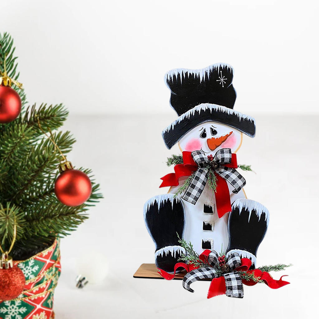 Santa Claus Figurines Collectible Figurine Christmas Snowman Ornament for Navidad Fireplace