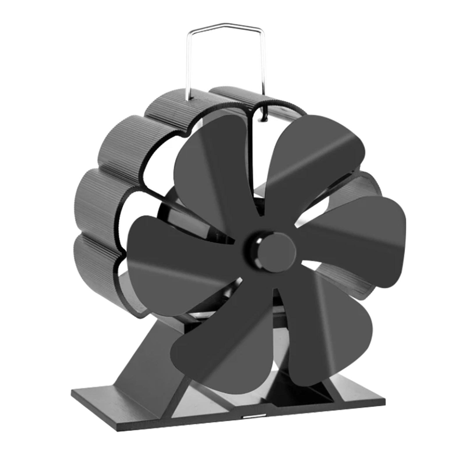 6 Blades Heat Powered Stove Fan Heat Distribution Fan Eco Friendly Efficiently Fireplace New Specially Designed Fan for Pellet