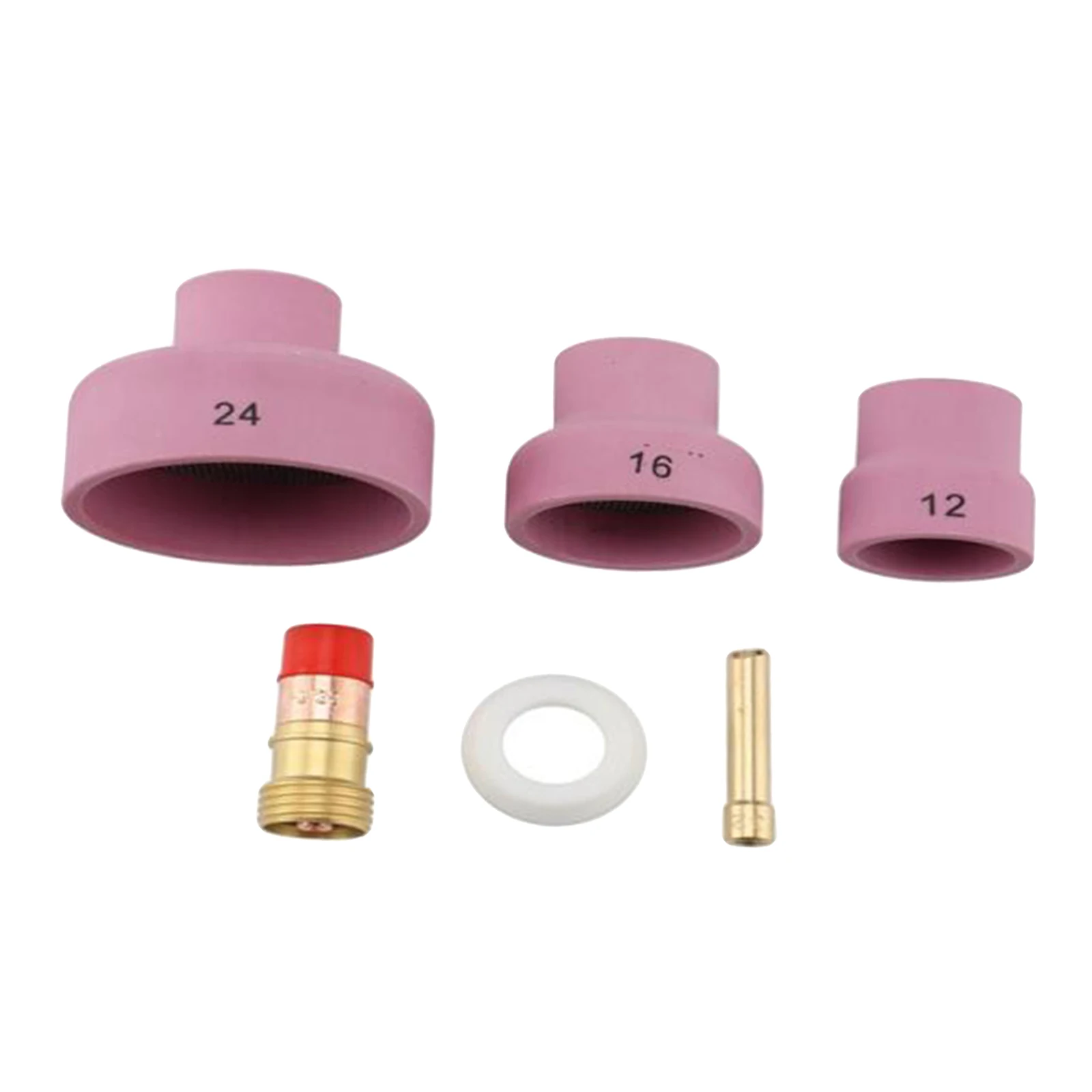 6PCS Ceramic Nozzle Set No.24/16/12 fits for WP 17/18/26, High Efficiency