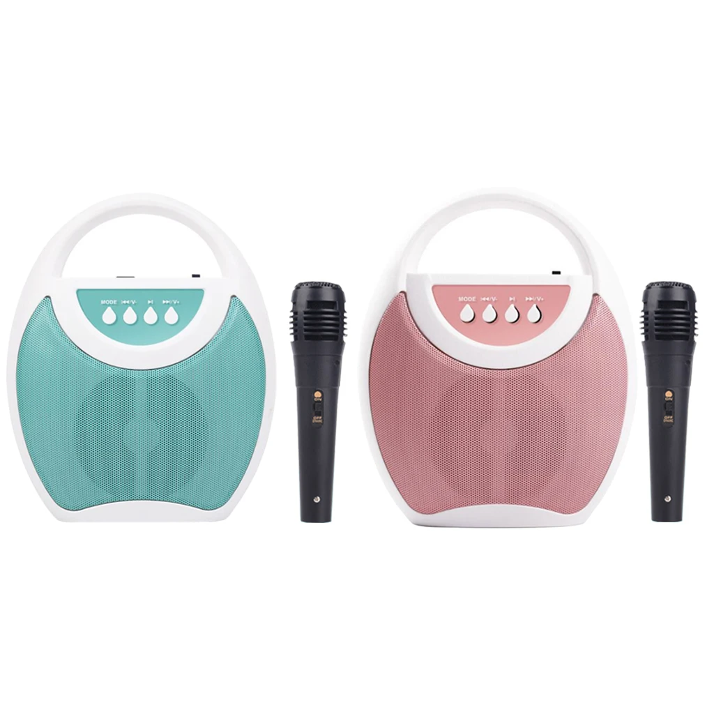 Kids Wireless Karaoke Speaker Machine Built in Music and Flashing Lights Travel Activities Toys
