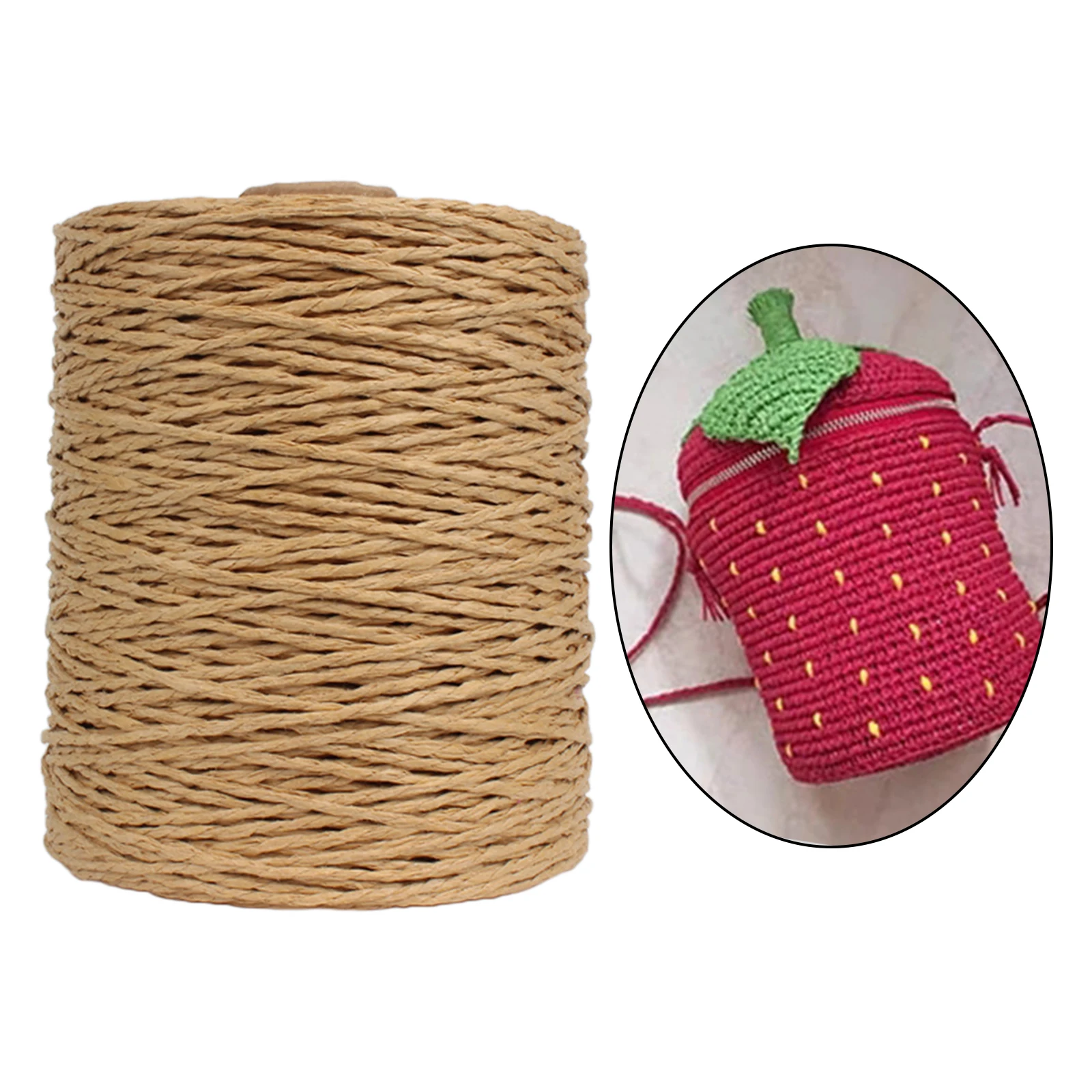 Raffia Paper Yarn Roll Natural Eco-friendly Twine String Gift Wrapping Bouquets Decoration Weaving Thread