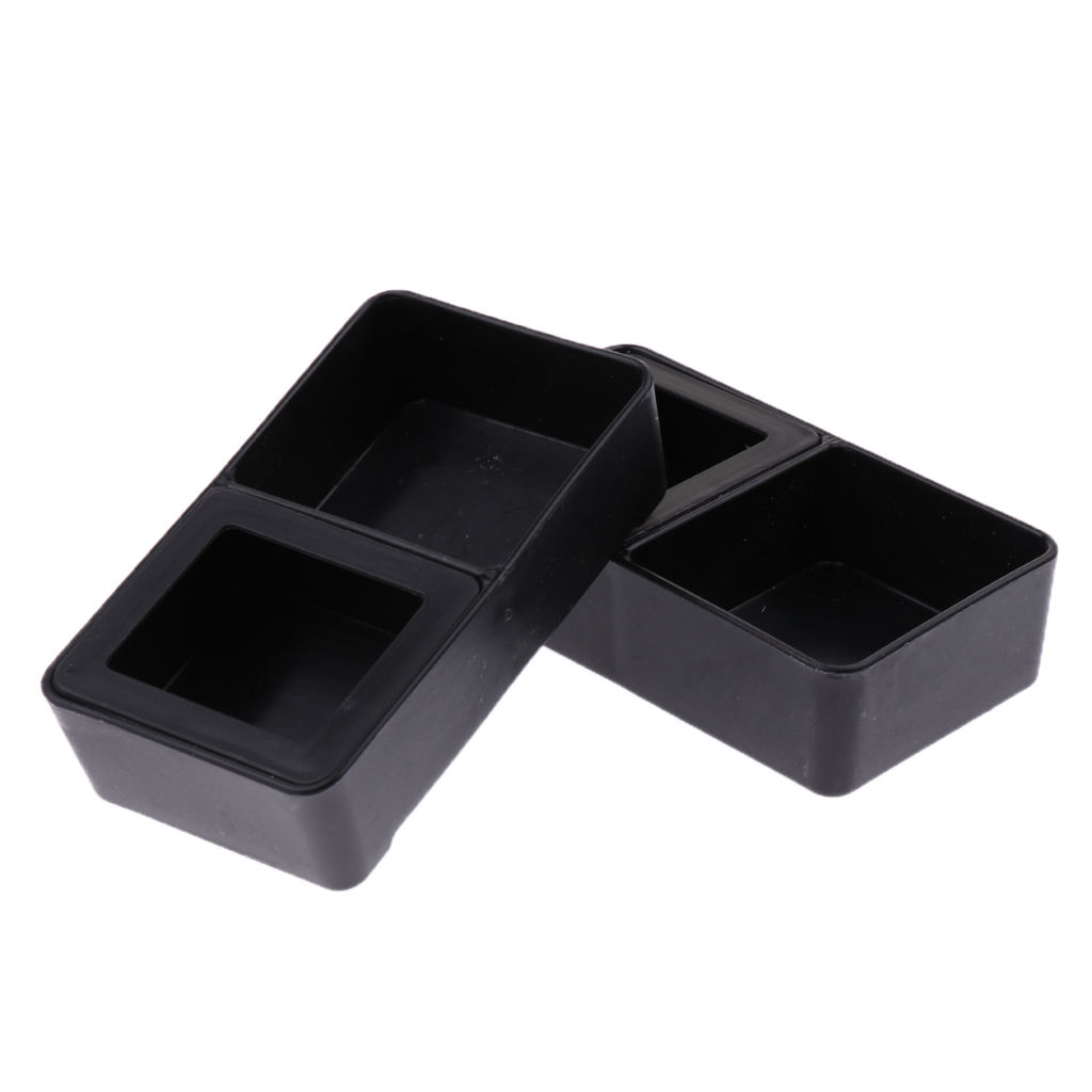 2 pcs Food Water Feeding Double Box Turtle Basin Reptile Feeder Box Insect Breeding Container