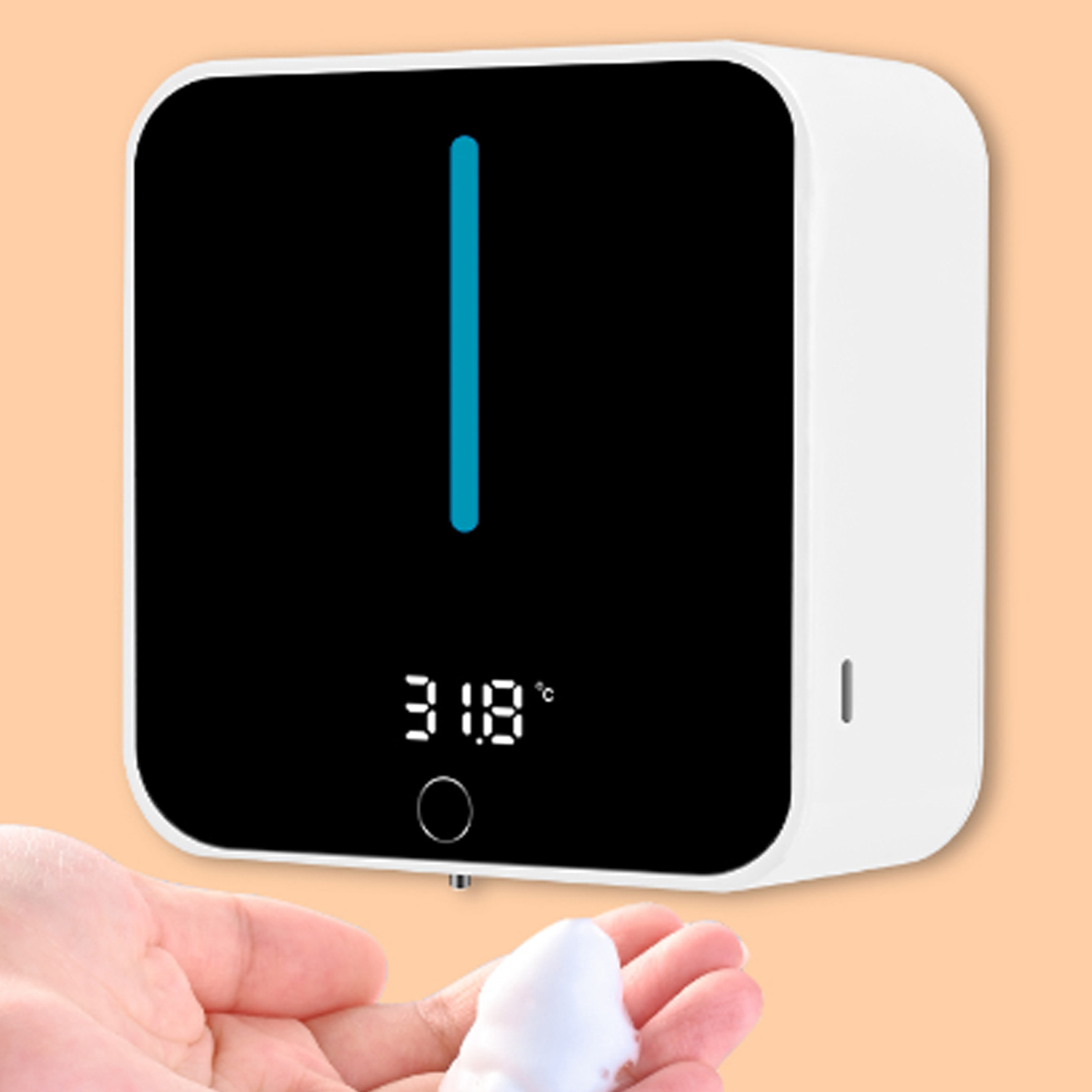 Electric USB Soap Dispenser Foam Alcohol Disinfection Machine Touchless with Thermometer Waterproof for Office Home School