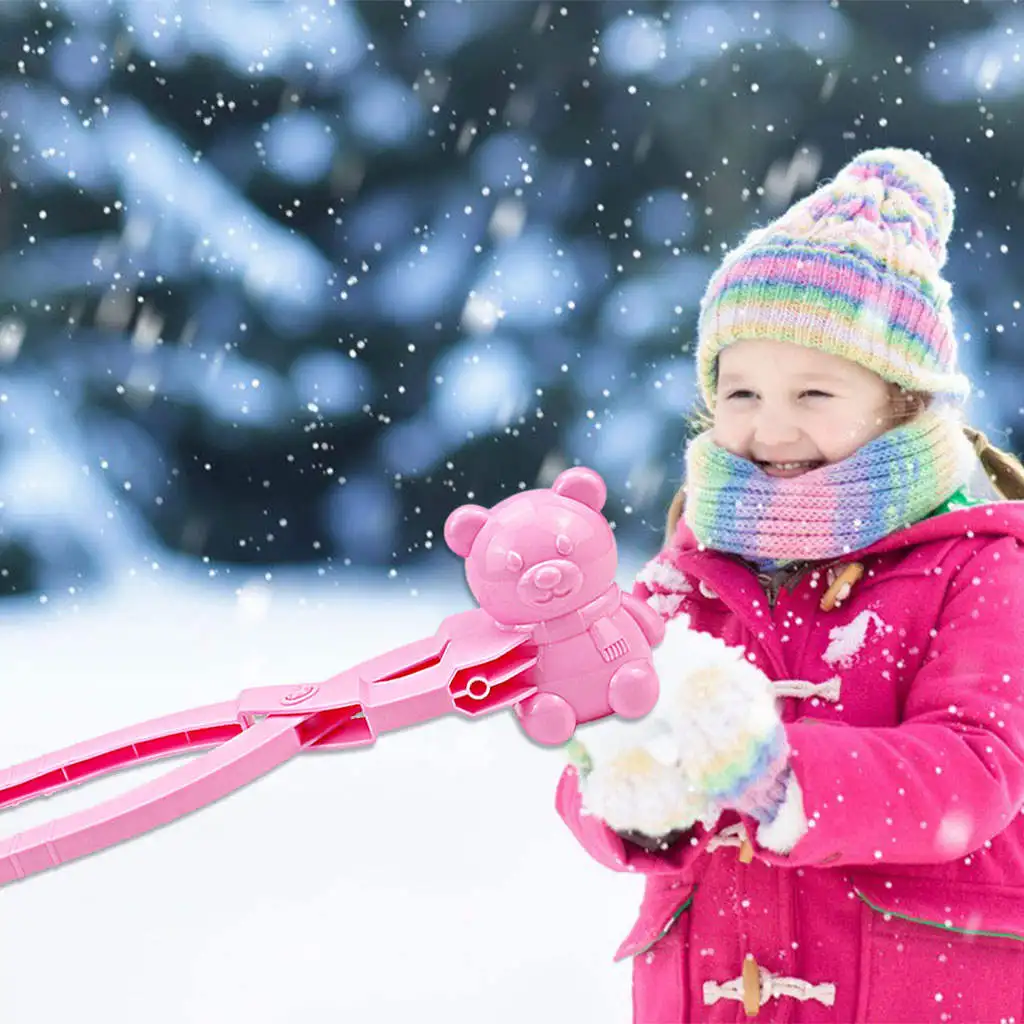 Snowball Maker Bear Shaped Snowball Fights Fun Snowball Clip for Activities Snow Ball Fights Quickly Make Snowballs Sports