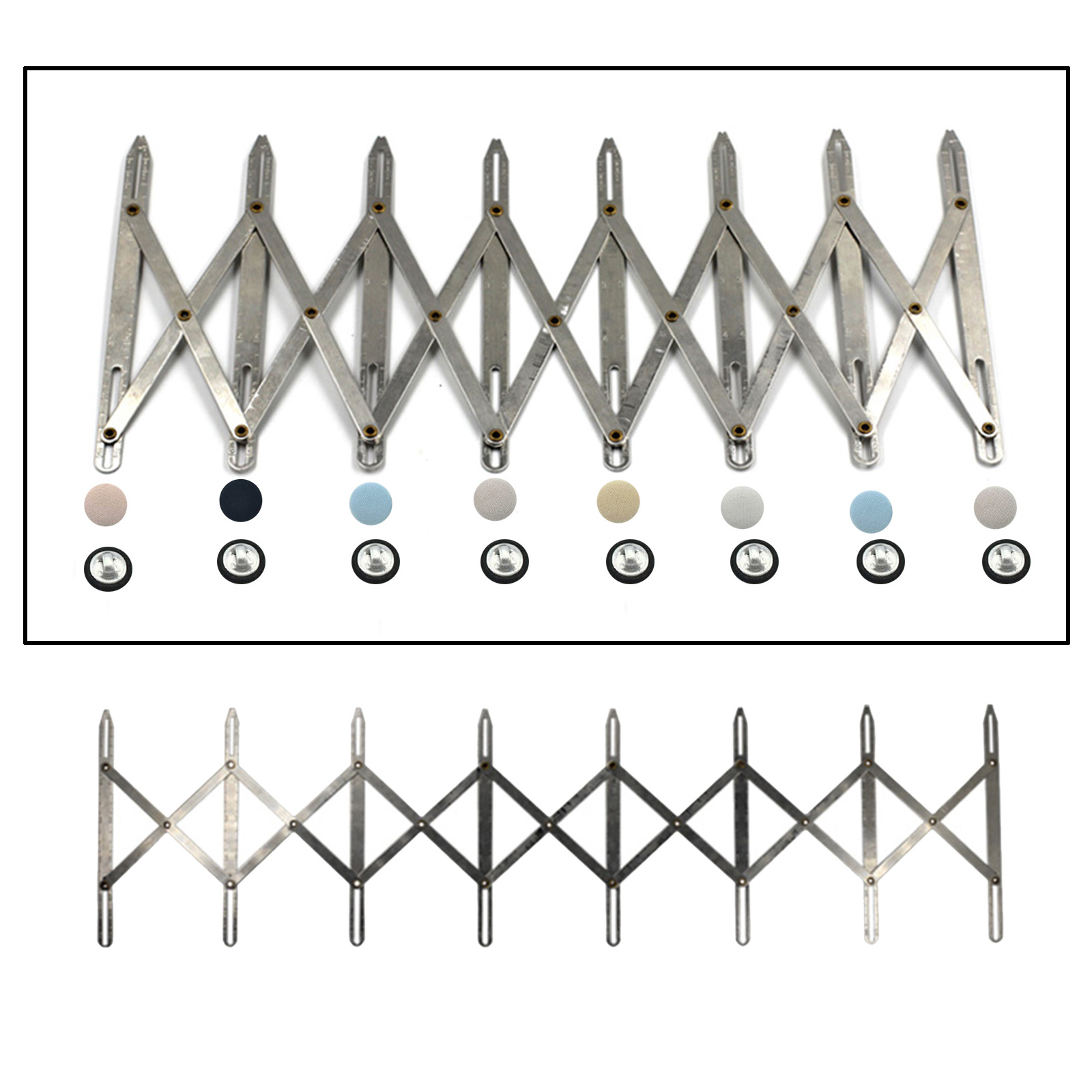 Guide Rule Expanding Quilting Buttonhole Spacer Sewing Gauge for Grommet Button Holes Window Curtain Dressmaker Adults