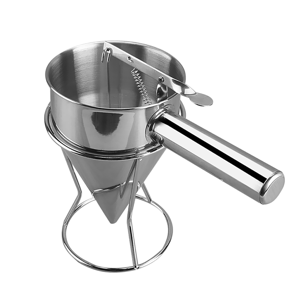 Stainless Steel Conical Funnel with shelf Octopus   Balls Kitchen Tool