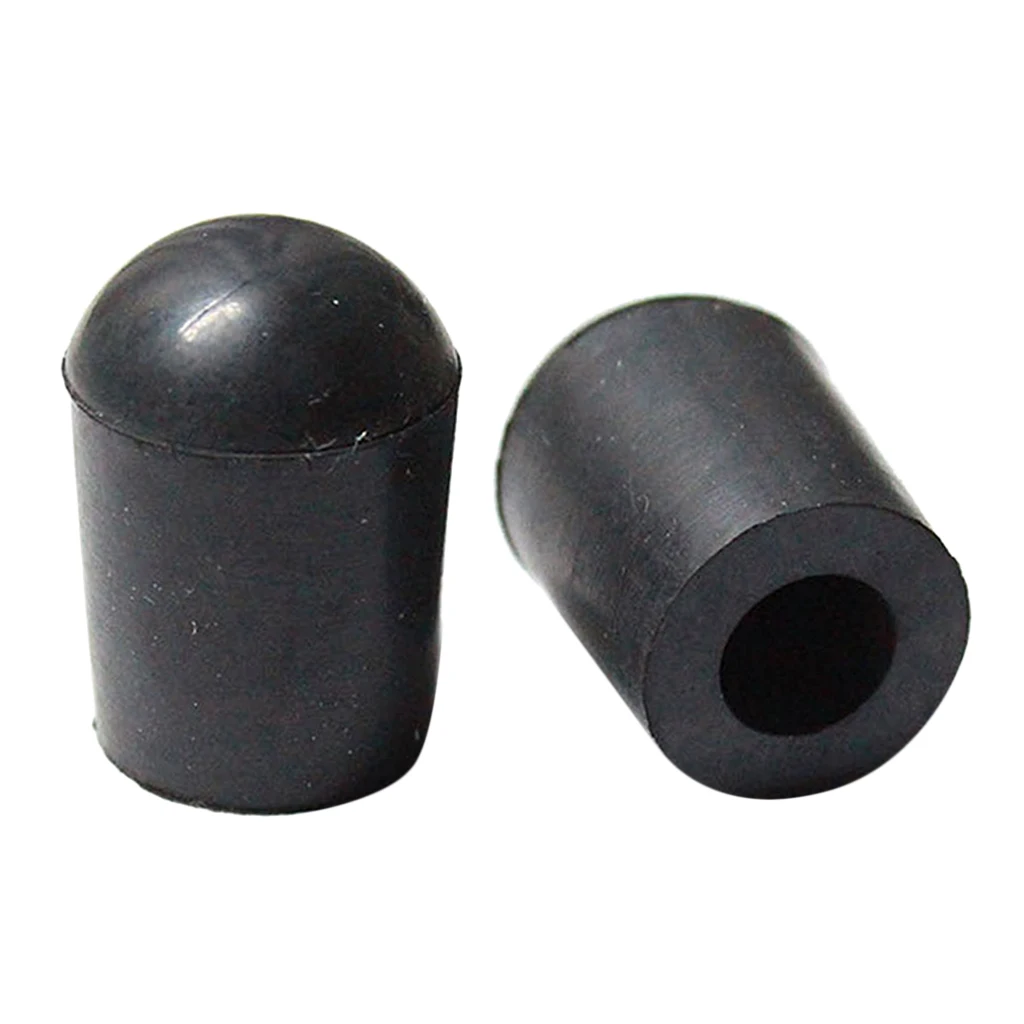 Set of 2 Upright Bass Part Rubber Tip 10mm for Double Bass End Pin Protector