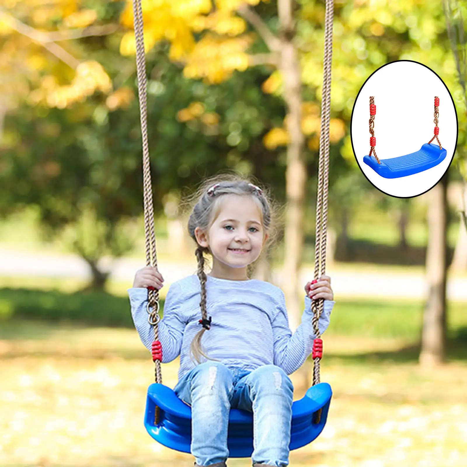 Swing Seat Set Rectangle 17x7inch Sit On Board Swing Flying Toy for Playground Accessories Backyard Jungle Garden Children|Toy Swings| - AliExpress