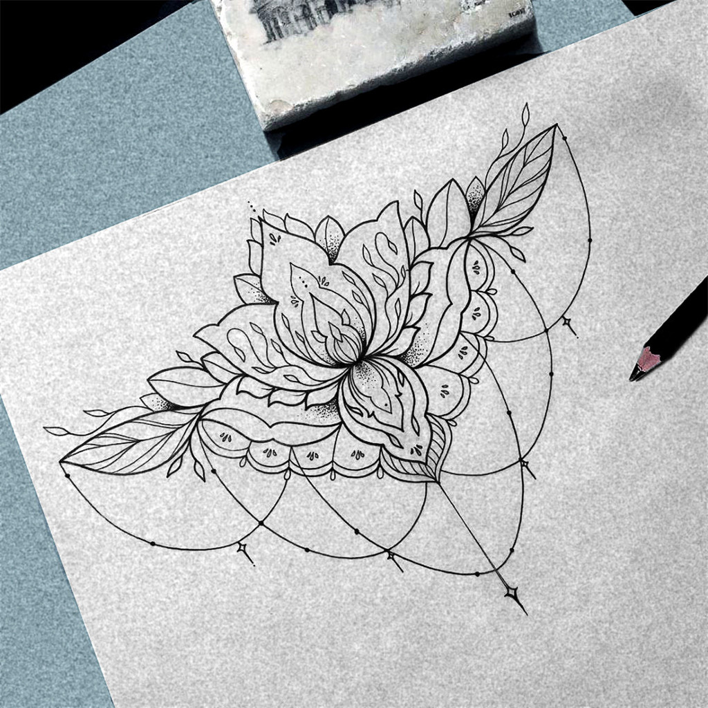 Lots 100 Pcs Tattoo Tracing Paper Tattoo Stencil Drawing Design 25x16x0.7cm 