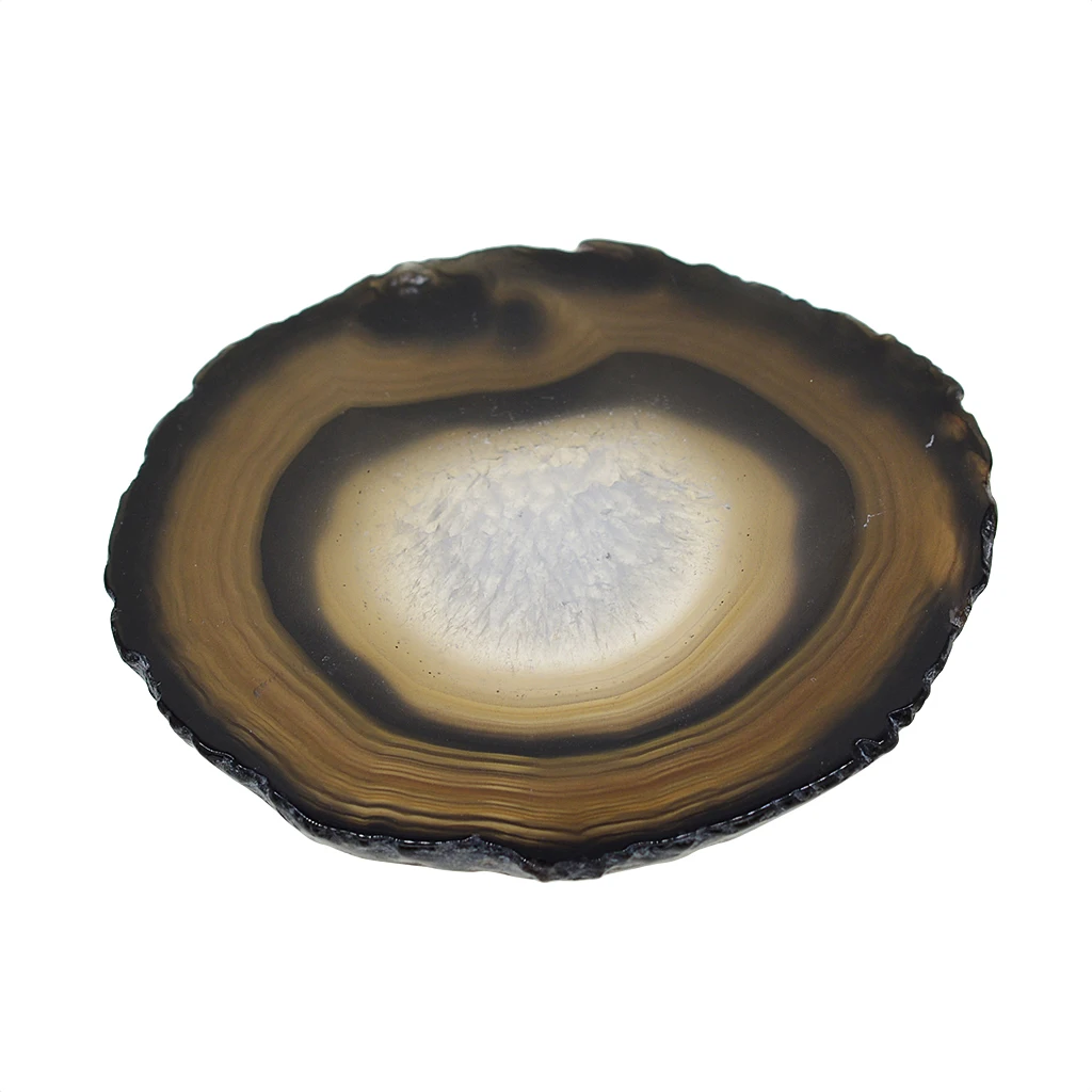 ColorfuIrregular Agate Slice Quartz Crystal Roller Coaster Cup Matte Coffee