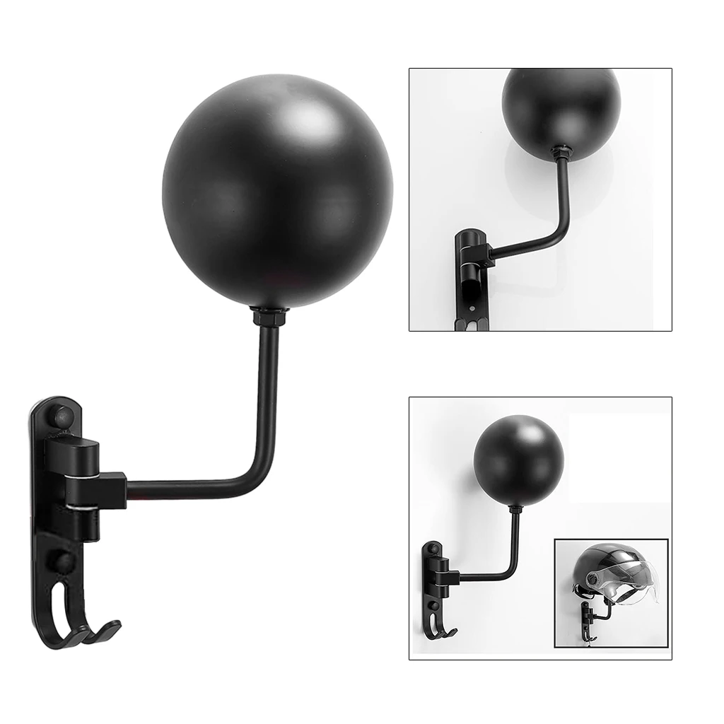 Space Aluminum Vintage Wall Mounted Helmet Stand Wig Hat Holder For Coats Key wall-mounted