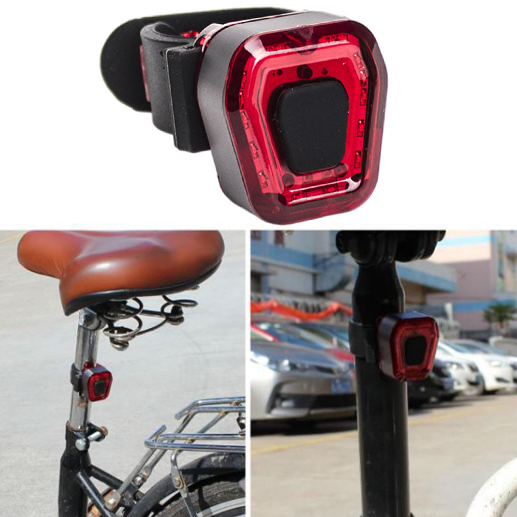Bike Light Rechargeable IPX4 Waterproof 5 Modes Warning Lamp