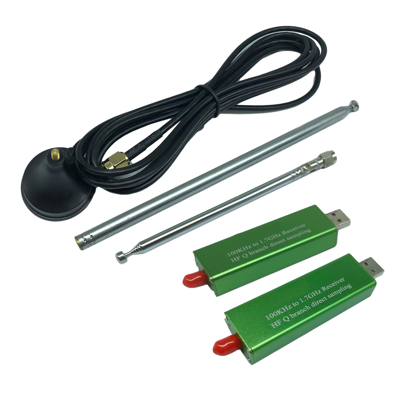 Aluminum 100KHz to 1.7GHZ RTL2832U R820T2 RTL SDR Receiver Adapter for AM FM