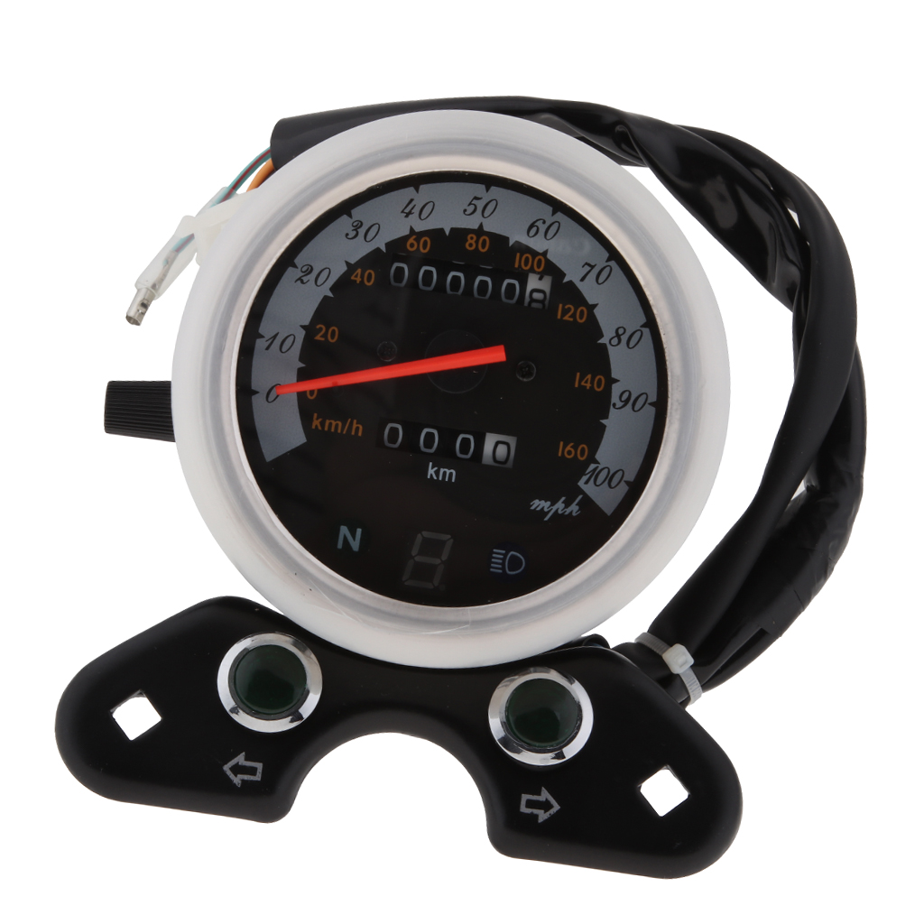 Speedo Meter Gear Digital Display Gauge Tachometer For  CG125