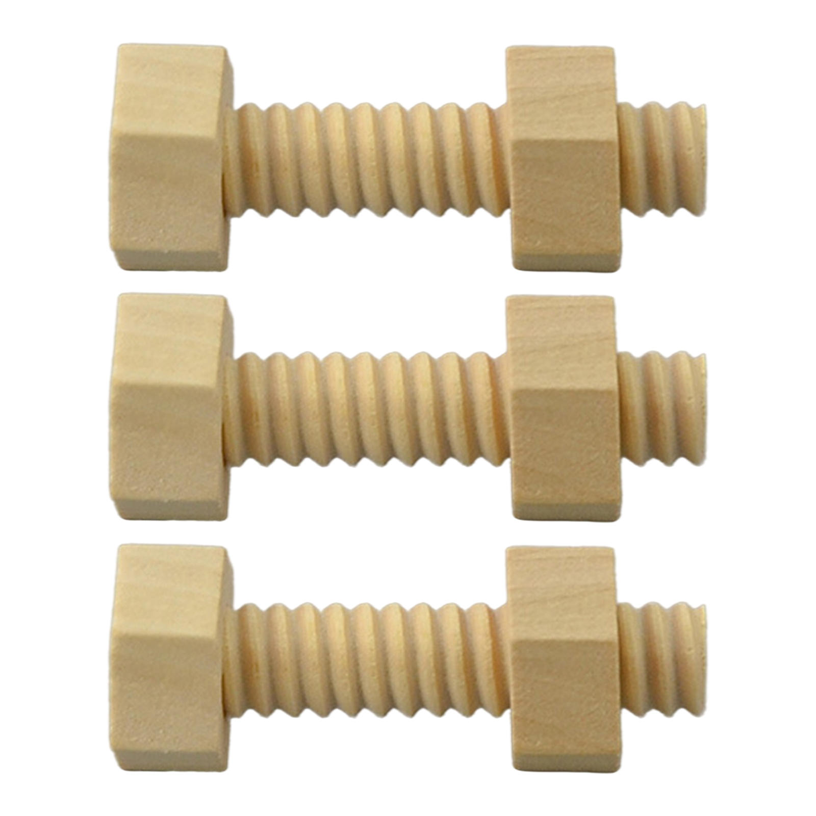 Screw Nut Assembling Toy Montessori Hands-On Skills Building Block Wood Screw Nut Toy for Baby