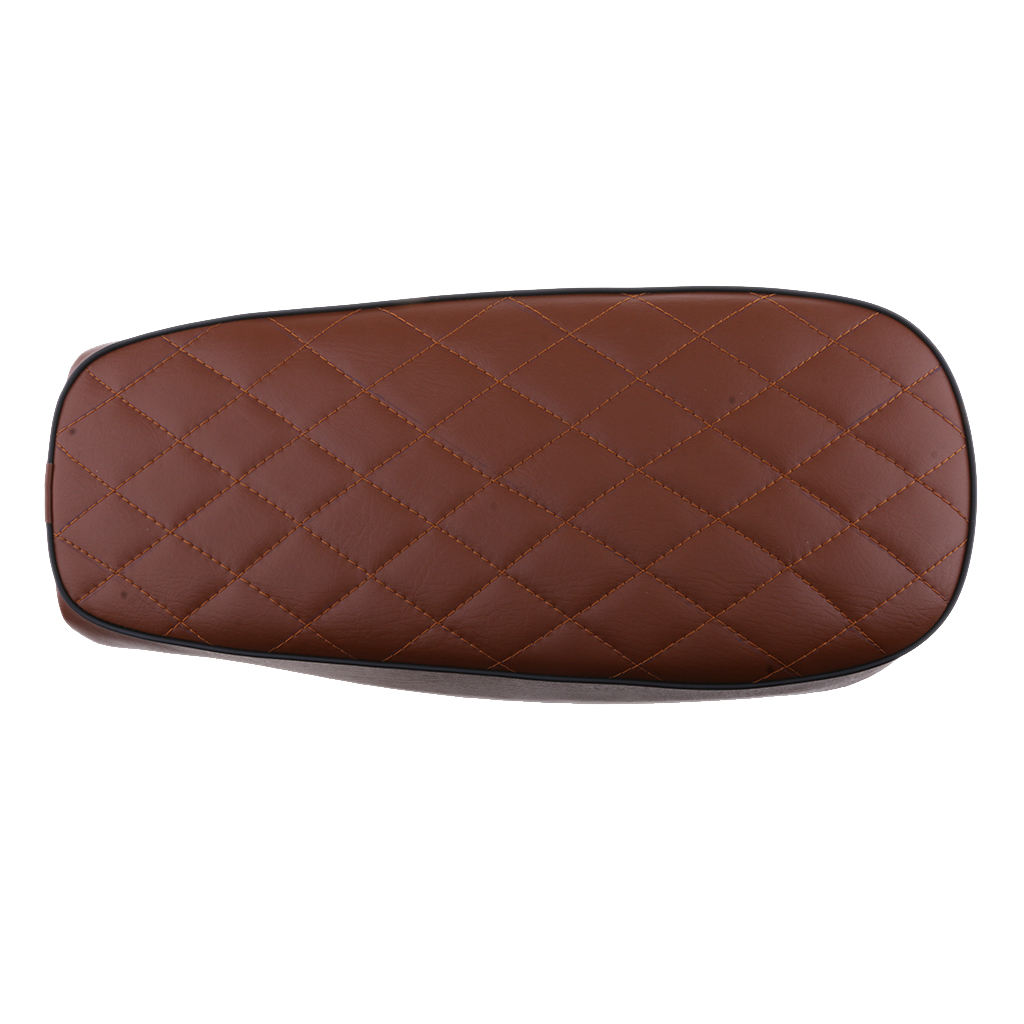 Light Brown Saddle Cafe Racer Rhombus Vintage Seat Cushion for Honda CG125