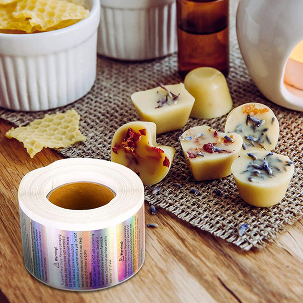 500 Candle Warning Stickers Labels Safety for Soy Wax Candle Making Tins Jar