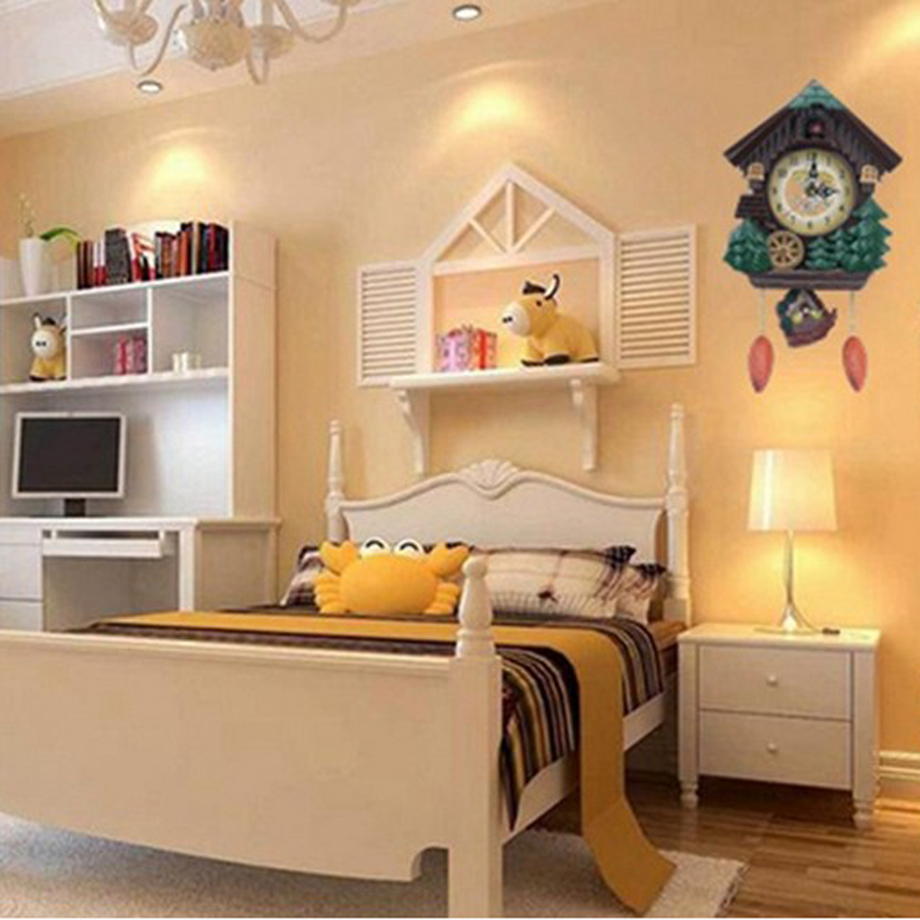  Plastic Cuckoo Coo Living Room Rocking Wall Clock for Kid