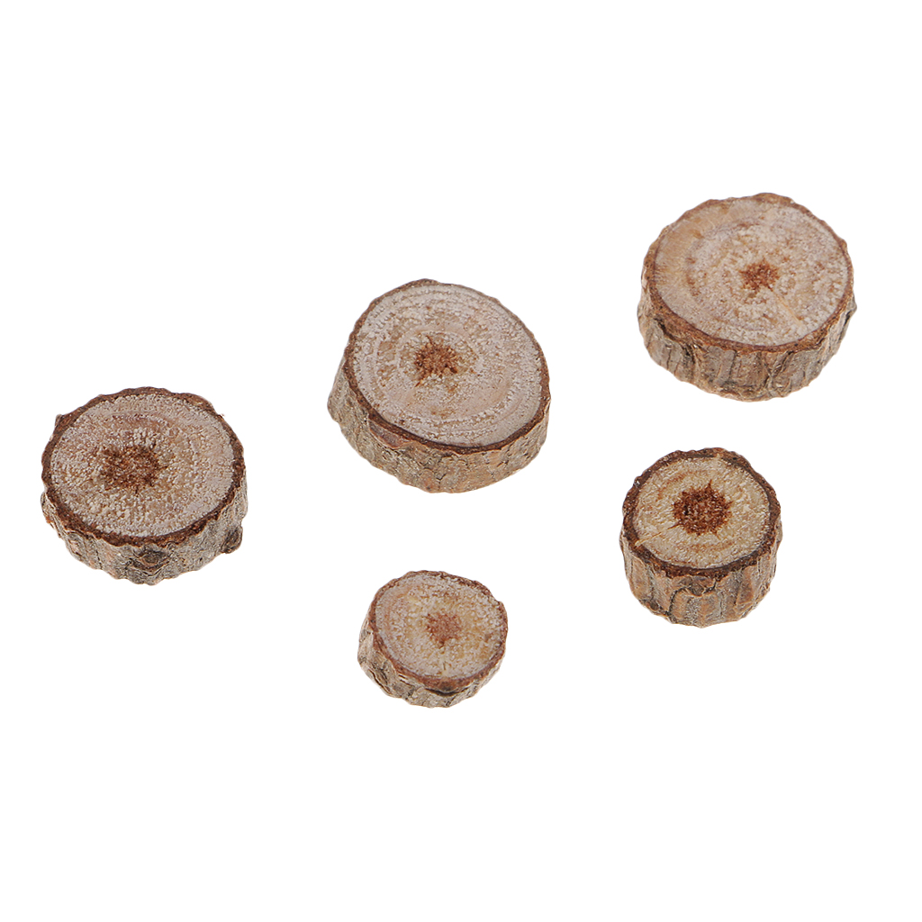 100 mini natural wood slices, wood slabs, rustic tree bark slice, wood branch