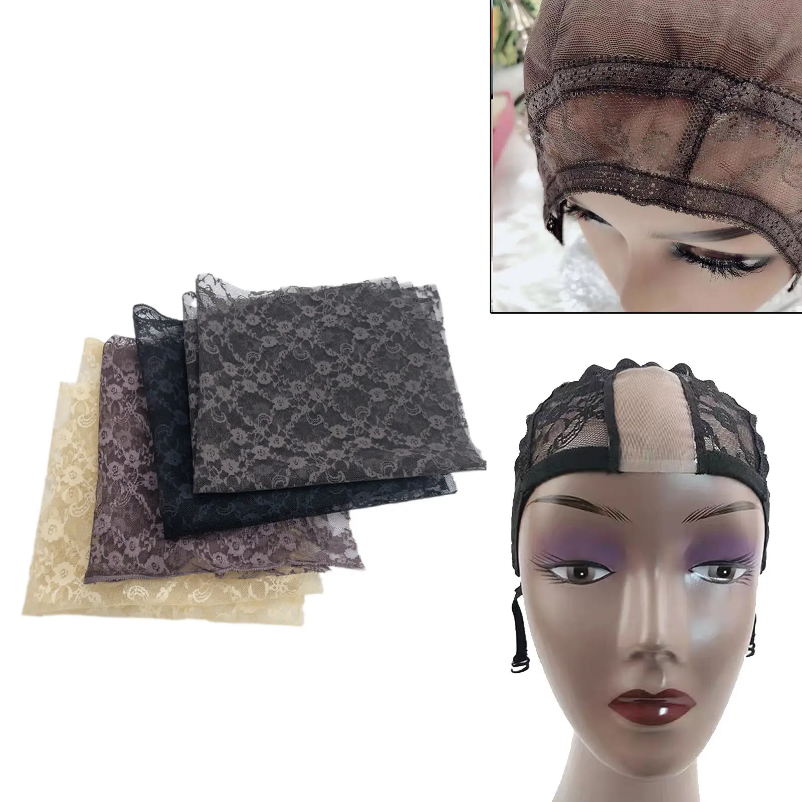 1 Yard Transparent Lace Net Mesh Material for Frontals Closures Wigs Making Repair Accessories