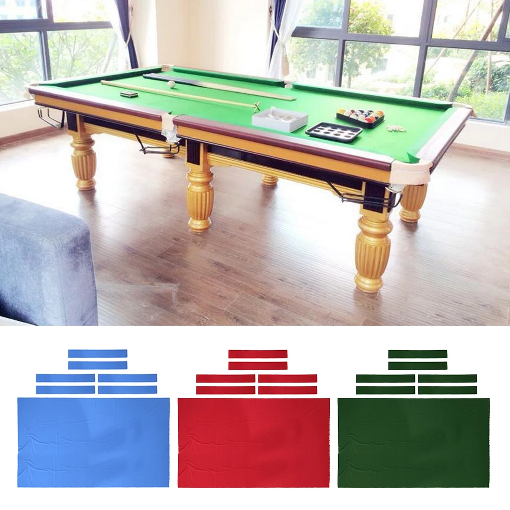 8' Performance Pool Table Felt Billiard Cloth & 6 Cushion Cloth Strips for 8 Foot Billiards Table Accessories - Select Colors