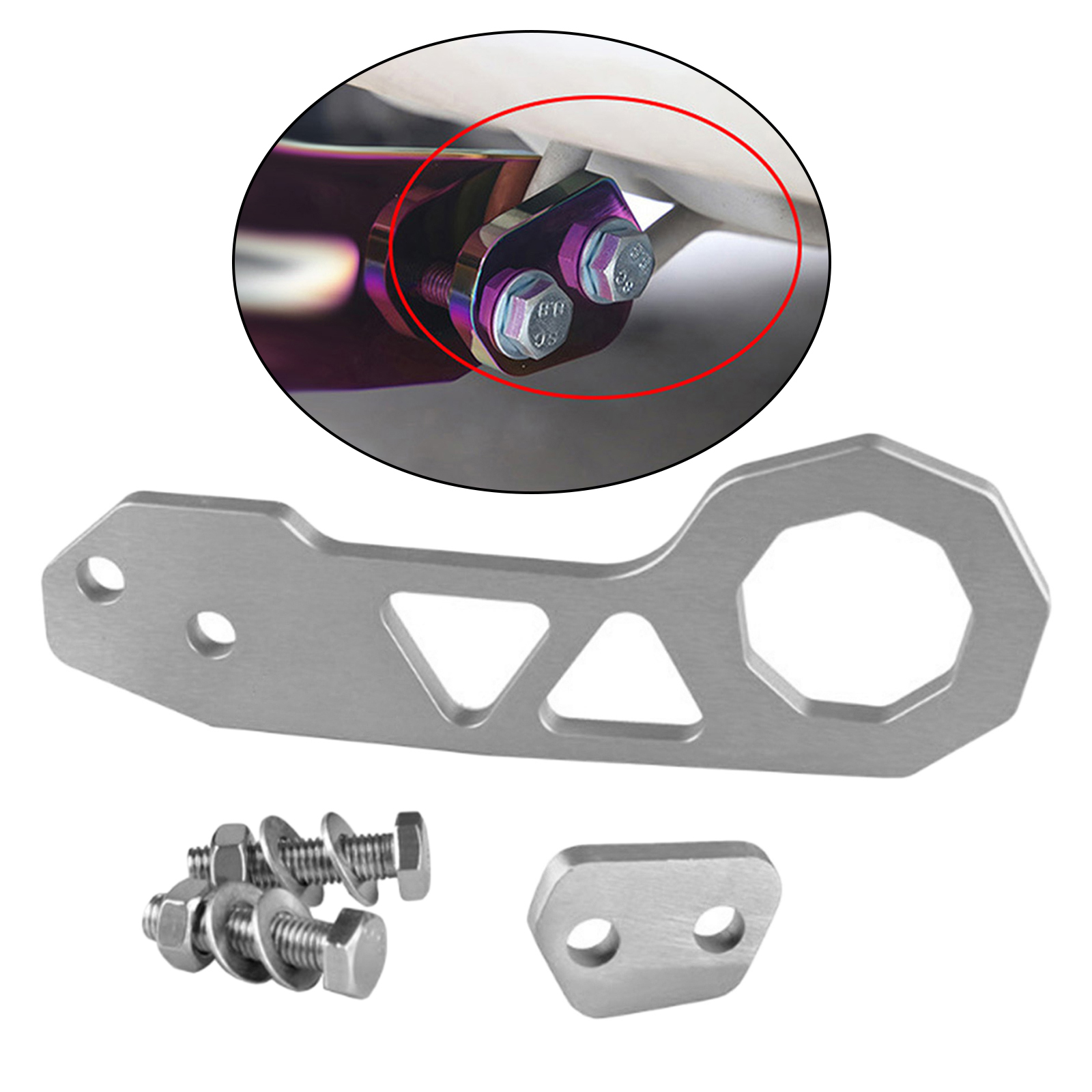Universal JDM Style Anodized Billet Aluminum Alloy Racing Car Trailer Rear Tow Towing Hooks