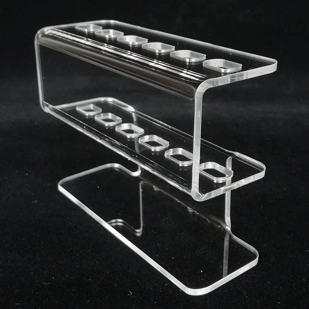 Clear Eyelashes Tweezers Holder Bathroom Tabletop Display Stand 135x40x80mm