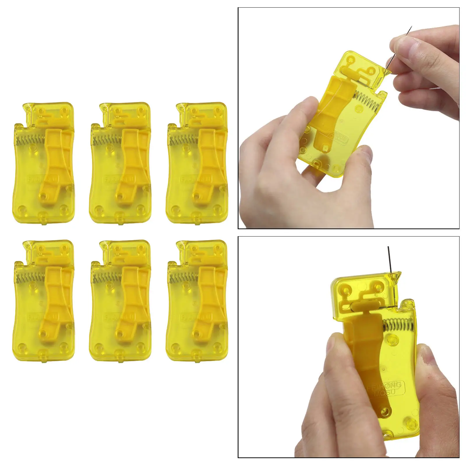 Mini 6pcs Auto Needle Threader, DIY Tool Home Hand Machine Sewing Automatic Thread Device Needle Threader Household Accessories