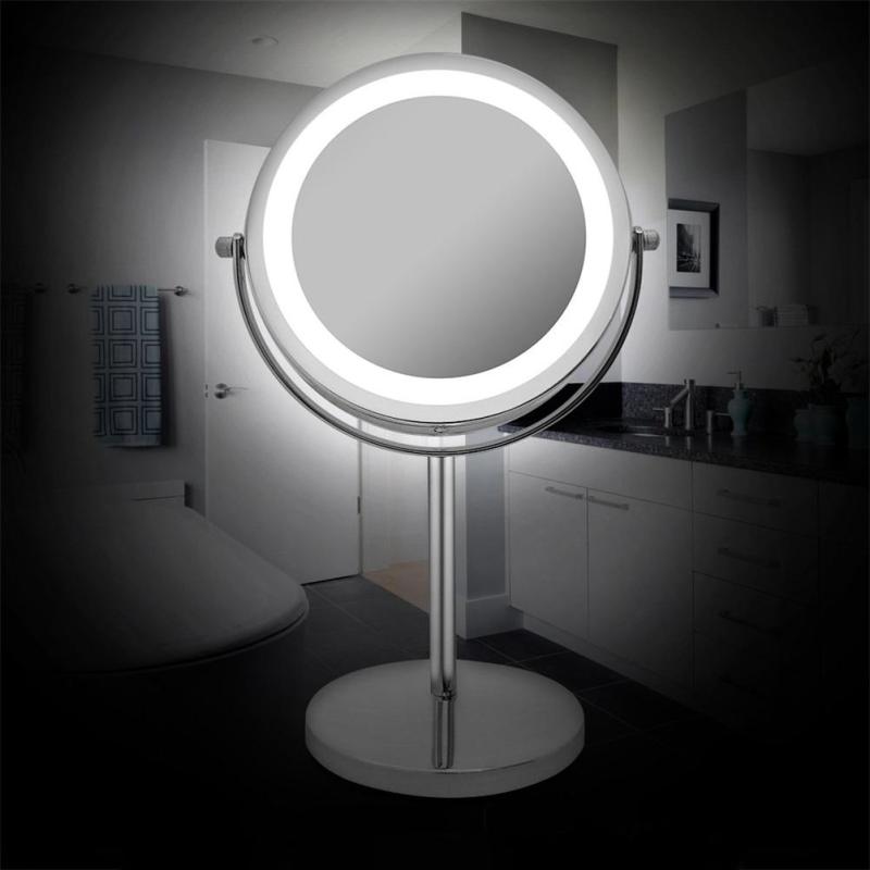 Best of 10X 7 Inch LED Makeup Mirror With Light 360 Degree Rotating Double-Sided Lighted Mirror Portable Magnifying Vanity Mirror Reviews & Tips