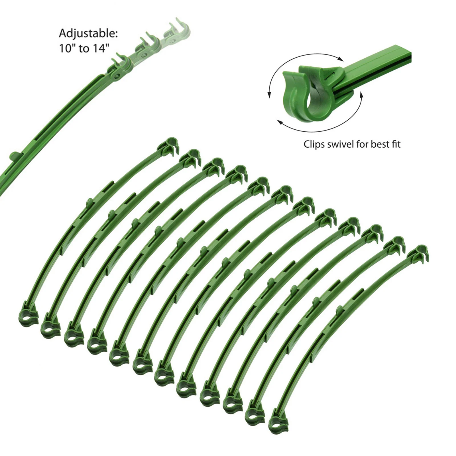 Details about   12 Pieces Trellis Garden Plant Stake Arms With Clamps for Tomato Cage Connectors 