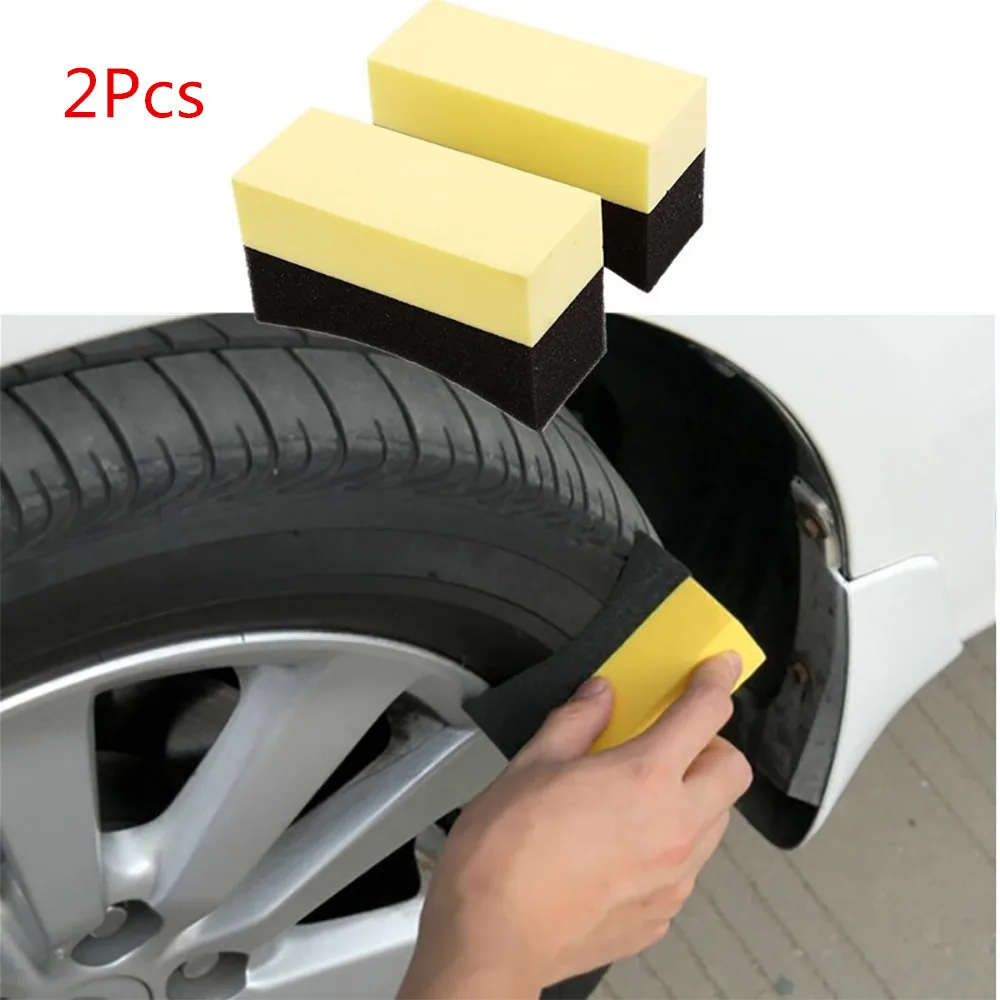 Emivery U-Shape Professional Automotive Car Wheel Washer Tyre Dressing Applicator Curved Foam Curved Sponge Pad （10pcs） 