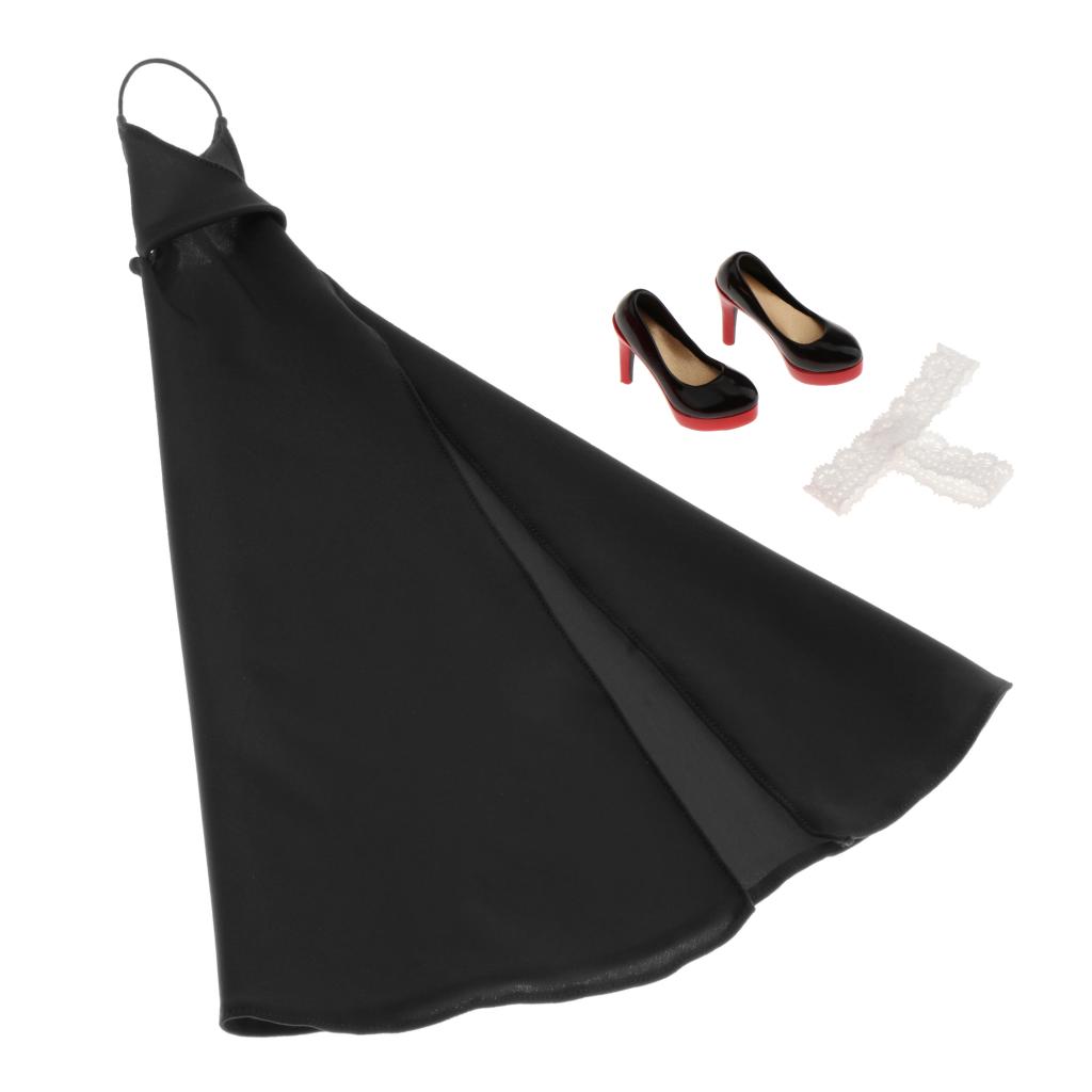 1:6 Dress & Underwear + High Heel Shoes Costume for Phicen TC Dragon Soldier