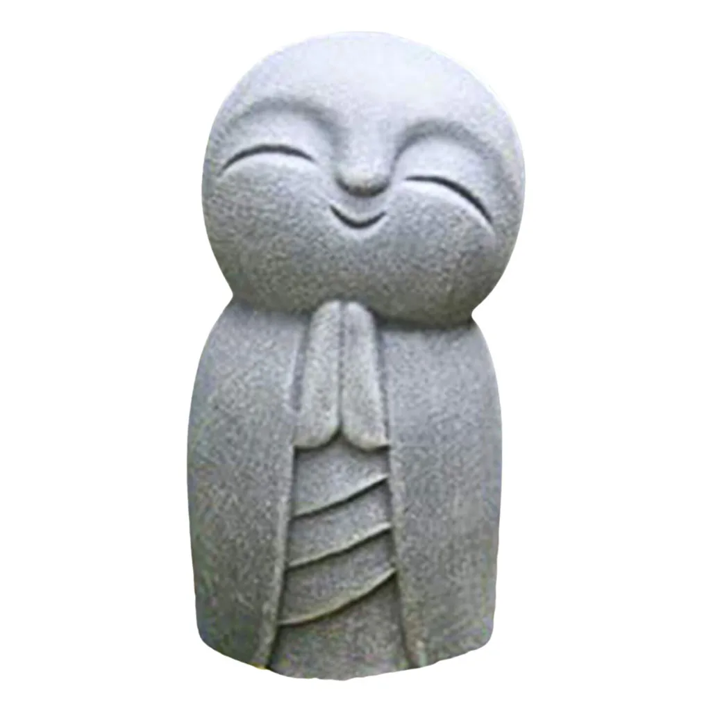 Buddha Statues Cute Little Jizo Buddha Sculpture Figurines Garden Ornaments