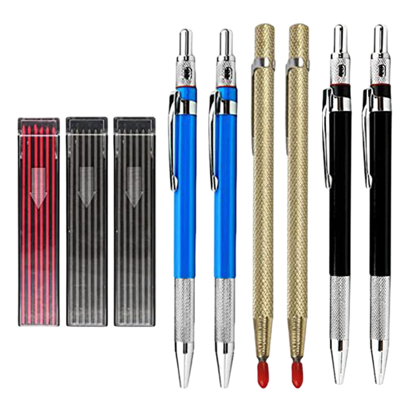 Carpenter Automatic Pencil Set with 36 Refills Leads Marker Set Marking Tool for Architect Scriber Glass Woodworking Ceramics