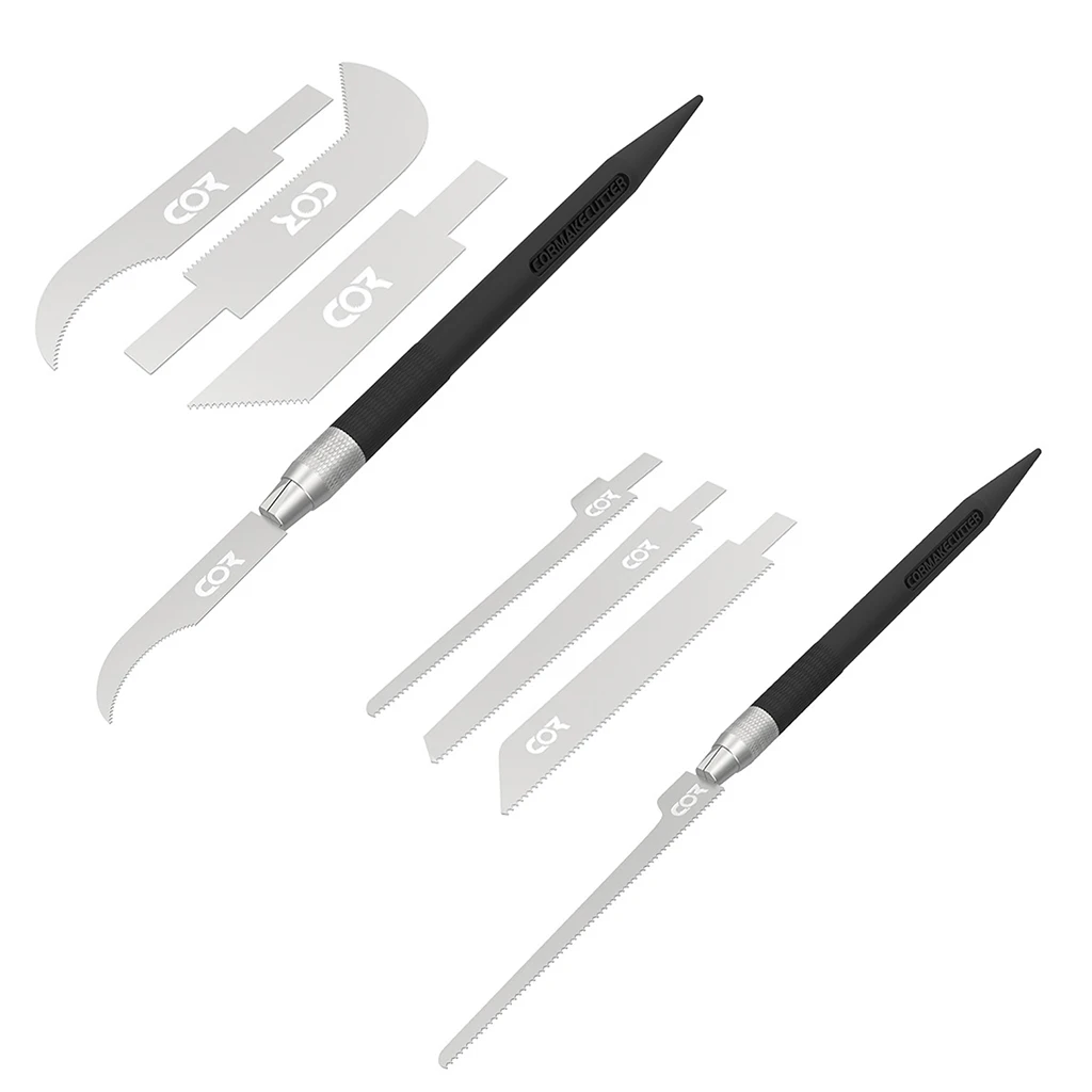 3Pcs Craft Model Groove Saw Blades Carved Knife Cutter Tools Kits with Handle for Gundam Model Making Building New