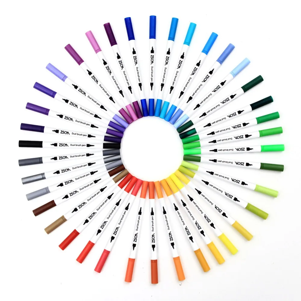 12-160 cores escova canetas marcadores definir pontas