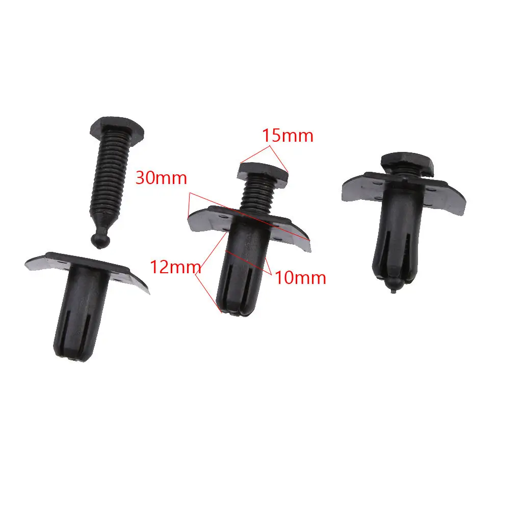 30 Pieces Front Rear Bumper Trim Clip Retainer Fastening Rivet 10mm for