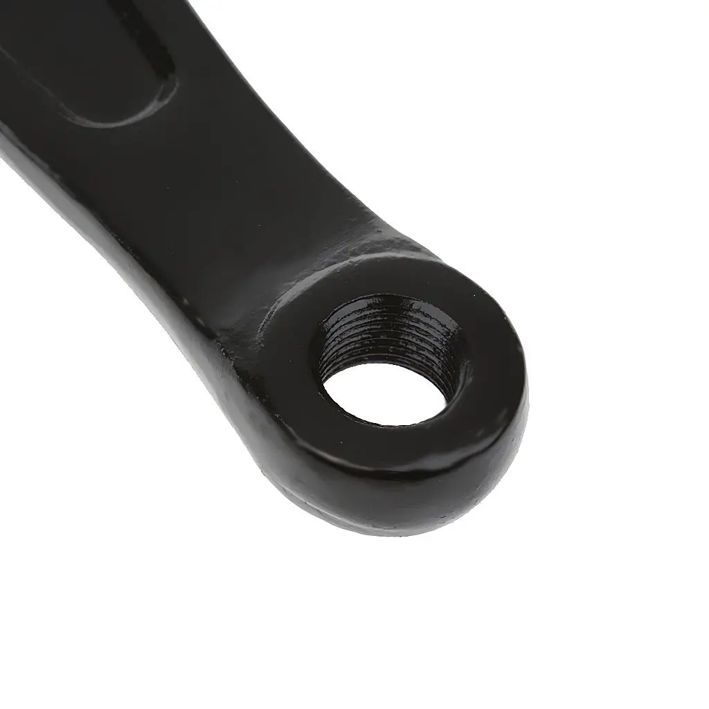 Bike Bicycle 170 mm Black Steel Iron Left Crank Arm with Prismatic Hole