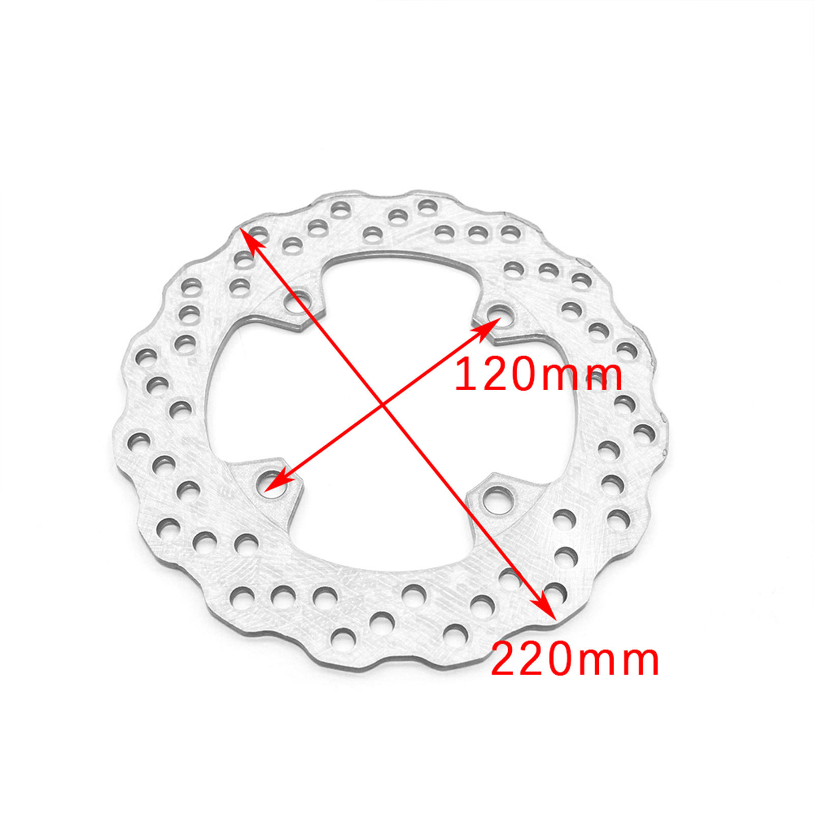 Rear Brake Disc Rotor Silver Motorcycle Replacement 220mm Accessories Steel for Kawasaki ER6F Z750 ZX6R ZX636 ER-6F ER-6N ER6N