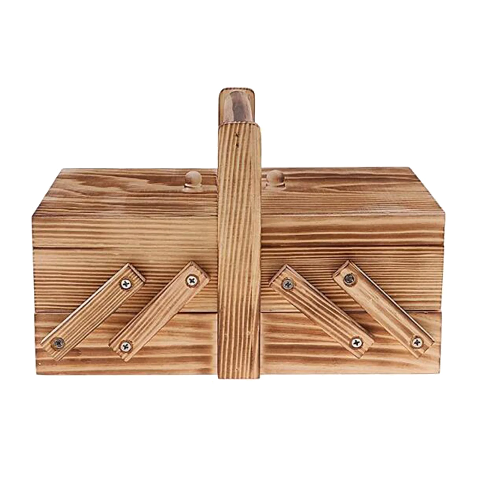 Foldable Sewing Kit Box Compartments Home Sew Basket Organizer Jewelry Boxes